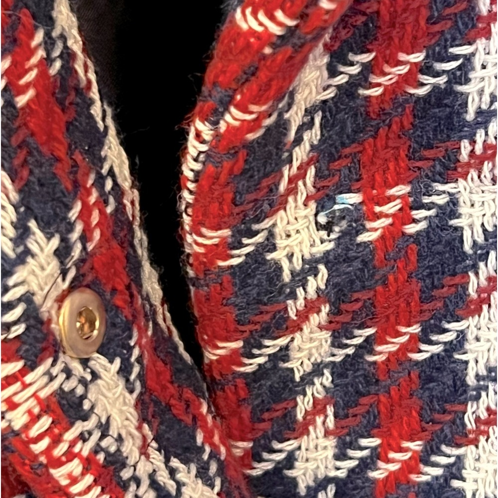NWT Maje Vargelo Houndstooth Blazer—1 Missing inner top snap (comes with extra) - Picture 7 of 7